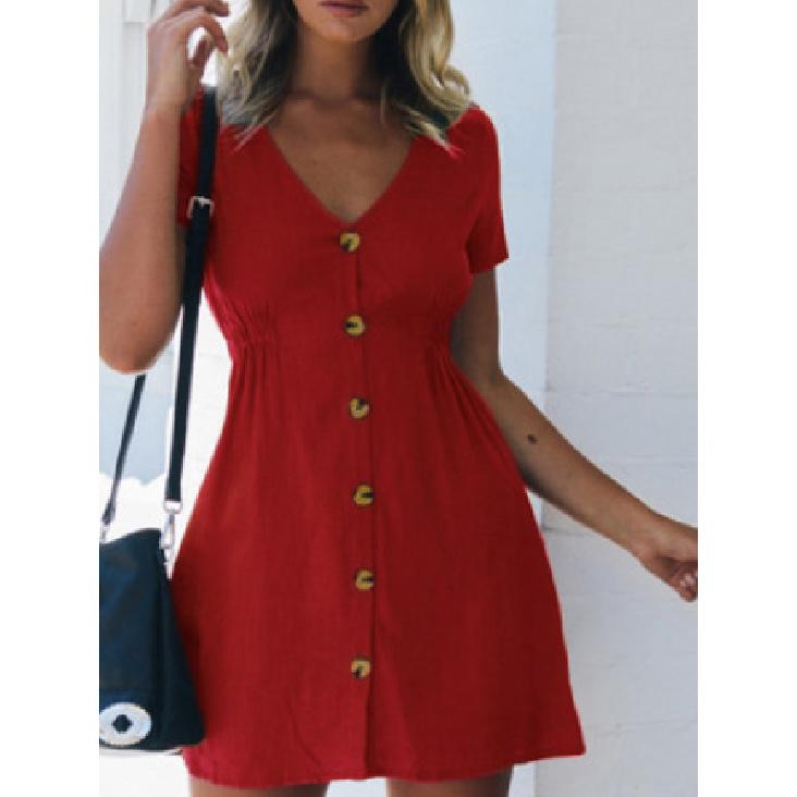 Women'S Short Spring And Summer Styles Sexy Fashionable Casual Vacation Daily Short Sleeved Satin Suspender Dress