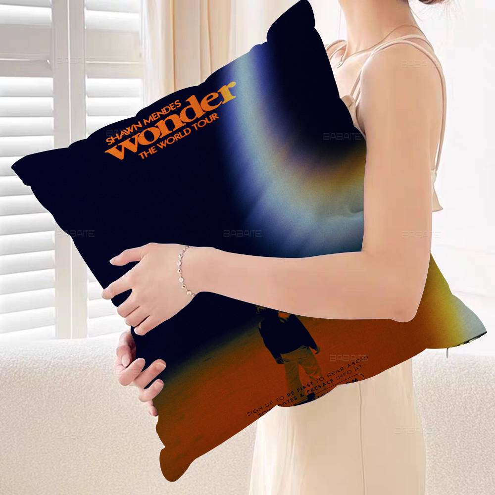S-Shawn Mendes Populär Sångare Kudde Anime Kudde Soffa Säng Huvudkudde Överdrag Kuddfodral 45x45 cm Mode