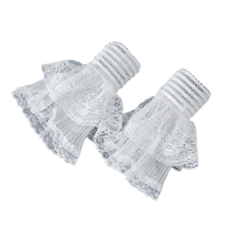 Fairy Wrist Cuffs Detachable Elegant Wristband Flared Organ Ruffled Wristband