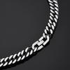 Titanium Steel Four-Sided Double Weave Trendy Cuban Necklace & Bracelet Set