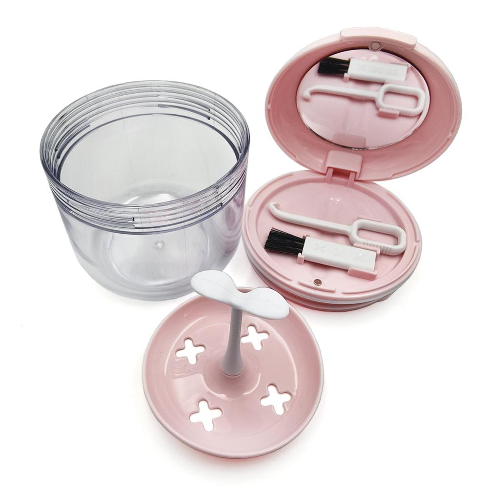 Denture Box Sealed Retainer Case Non Leaking Soaking Gem Blue Storage Container Portable Travel Camping Business Trip Multi