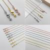 5pcs Adjustable Needle Clasp Beading Necklace Flat O Chain Fashionable Women's Jewelry Making Craft Accessory