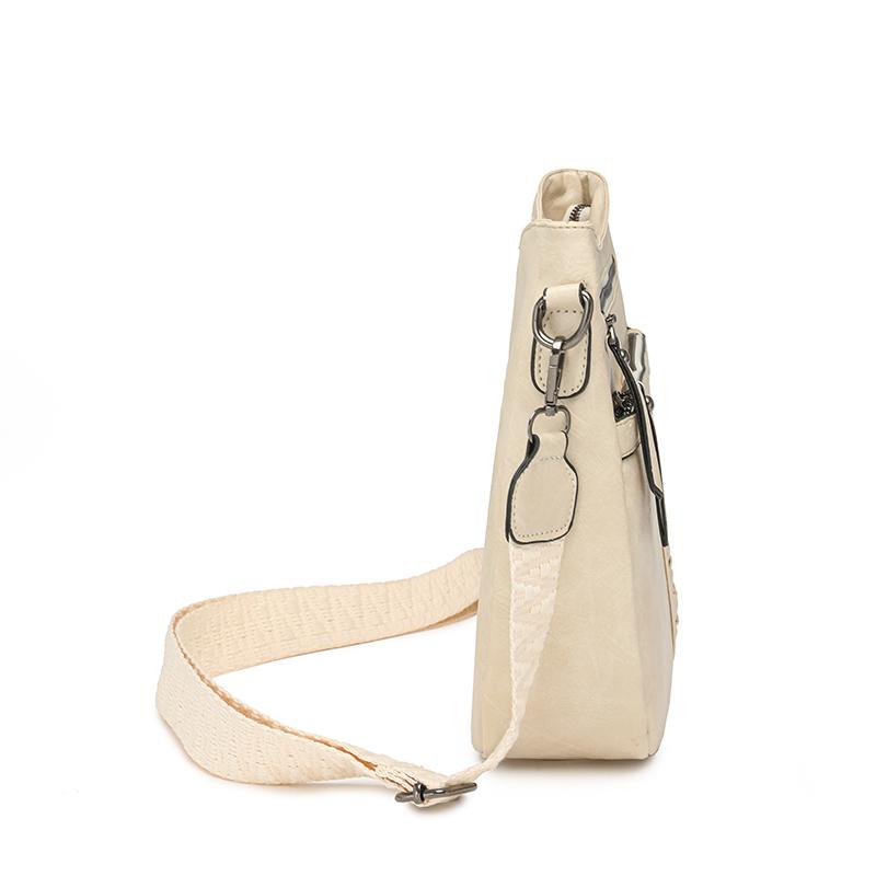 Crossbody Bag Vintage PU Women's Bag Shoulder Bag Commuter Large Capacity Shoulder Bag