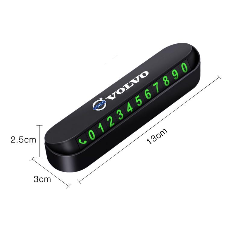 Car Temporary Parking Phone Number Card Accessories Sticker For Volvo ES90 EC40 EX40 EM90 XC90 V90 V60 XC60 V40 S80 S60 S90 C40