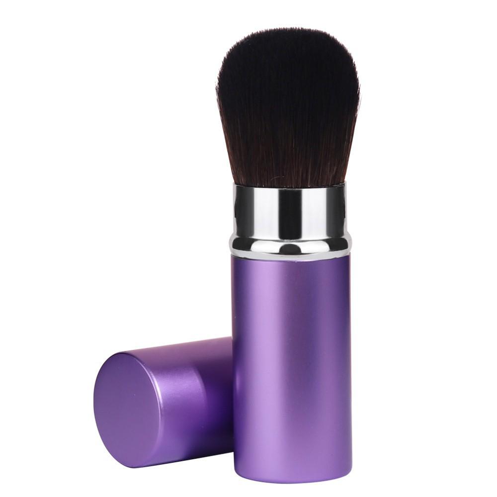 Compact Retractable Makeup Brush - Blush, Powder, Mushroom Head Tool