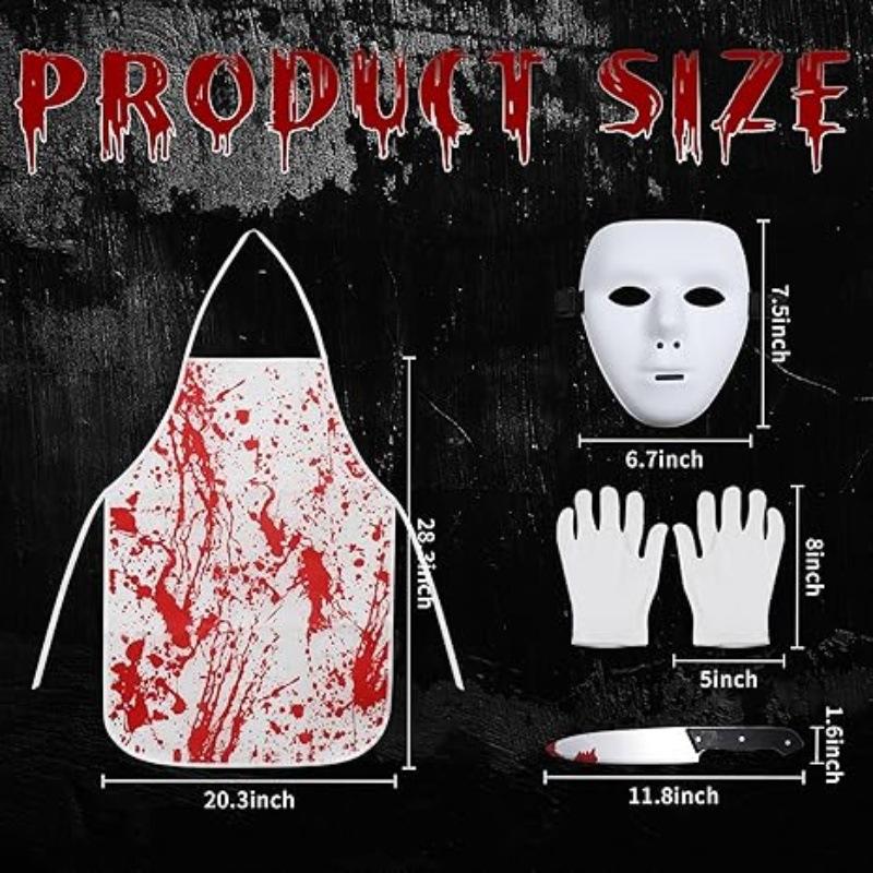 Bloody Apron Horror Halloween Bloody Butcher Apron Set Horror Makeup Costume Props