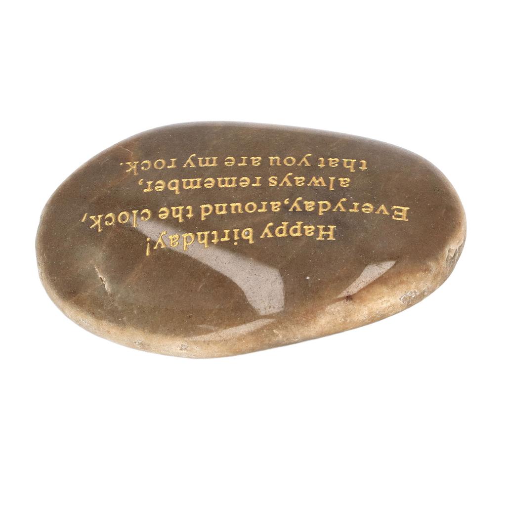 Happy Birthday Engraved Rocks Exquisite Compact Portable Paperweight Presents Engraved Rocks with