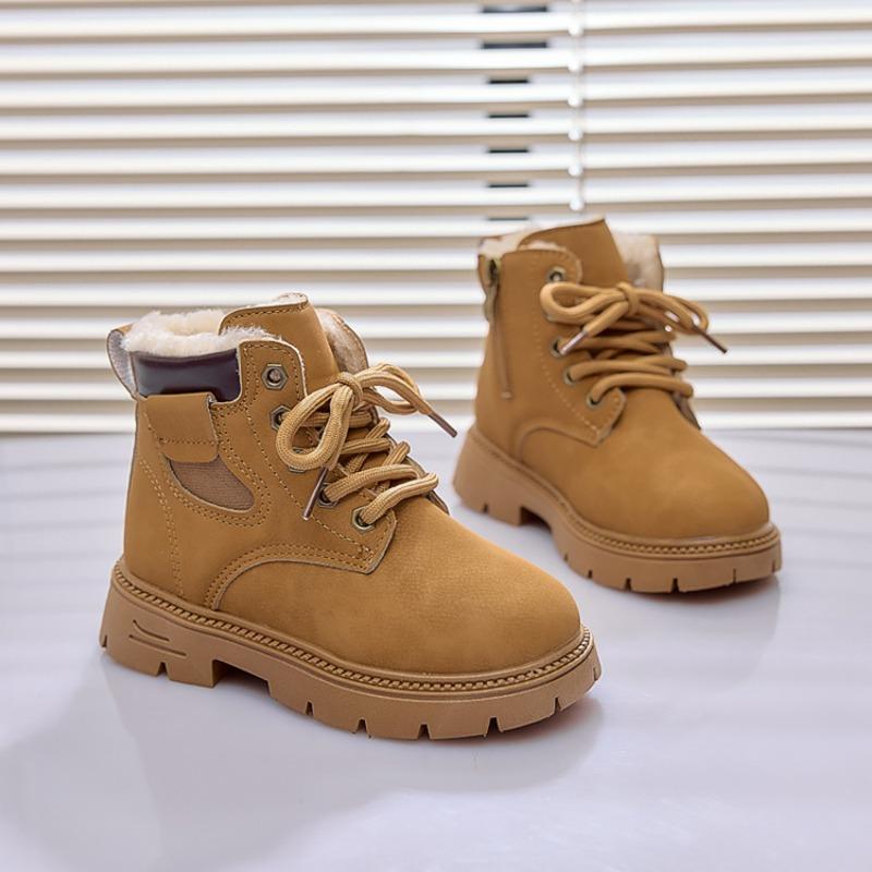Comfortable Versatile Thickened Warm Kids Martin Boots Soft Sole Winter Ankle Boots For Boys And Girls