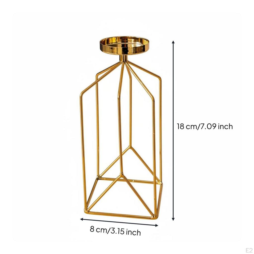 Iron Art Candle Holder Romantic Atmosphere Nordic Candlestick Minimalist Geometric Metal