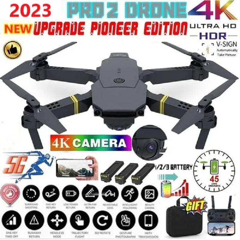 2024 New E58 RC Drone Professional HD 4K/1080P Wifi Wide Angle Camera Aerial Photography Quadcopter Folding 360 Degree Selfie RC Toy