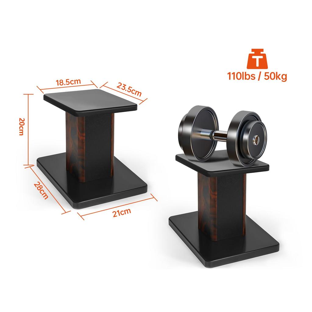 BQKOZFIN Altoparlante 20 cm Set Piastra Superiore 19 x Capacità di Carico 50 kg Supporti, Altezza, Legno, 2, 23,5 cm,