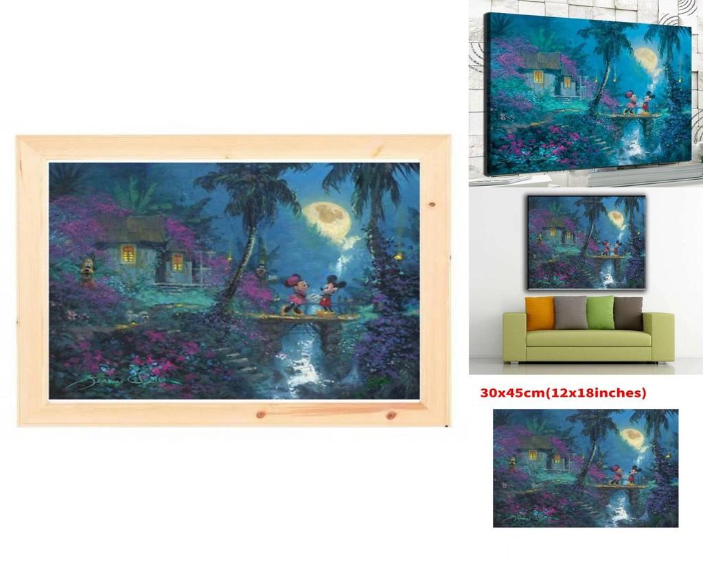 Meerjungfrauen-Prinzessin Leinwand-Wandkunst Modernes Märchen Schlafzimmer Kinderzimmer Dekorative Malerei Kernmaterial