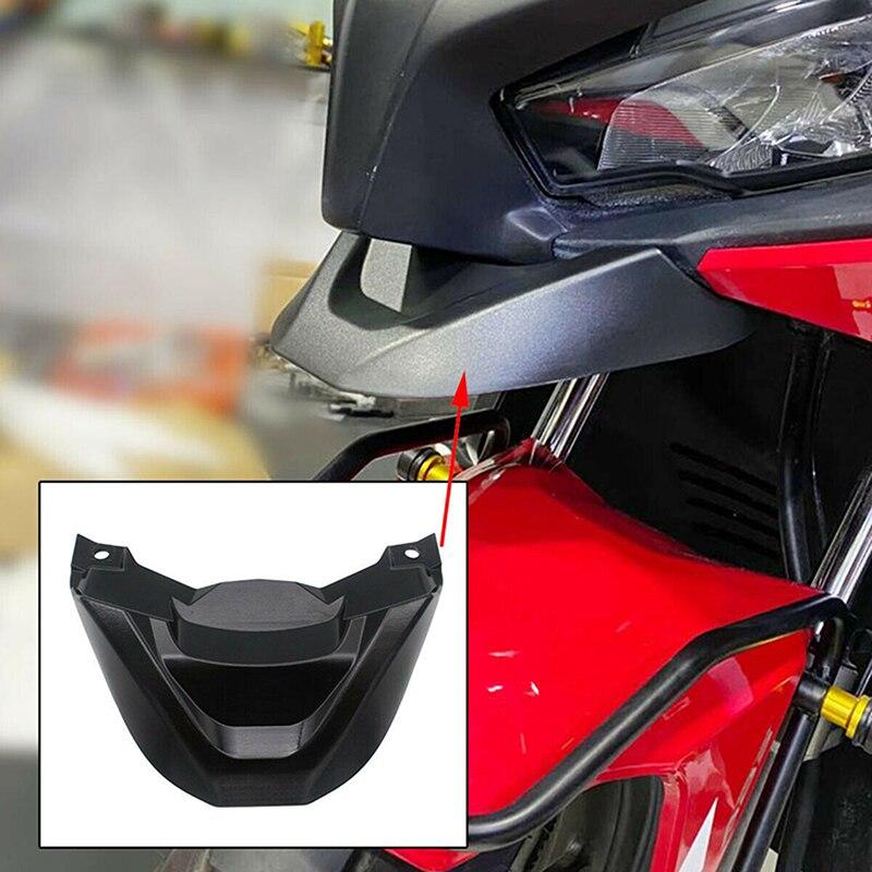 Carbon Fiber Style ABS Front Fairing Nose Beak Winglet Extension Kit for Honda ADV150 2019-2020 Aerodynamic Protection Exterior Modification
