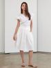 Koes Pleated Full Skirt_White