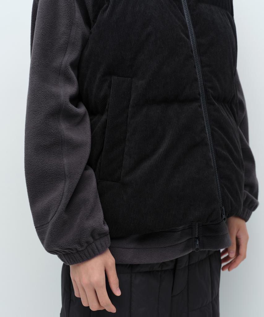 Musinsa Standard Daily Puffer Corduroy Padded Vest [Black]