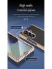 Genuine Leather Magnetic Phone Case for Samsung Z Fold7/6 - Electroplated Lychee Pattern Protective Shell with Integrated Film.