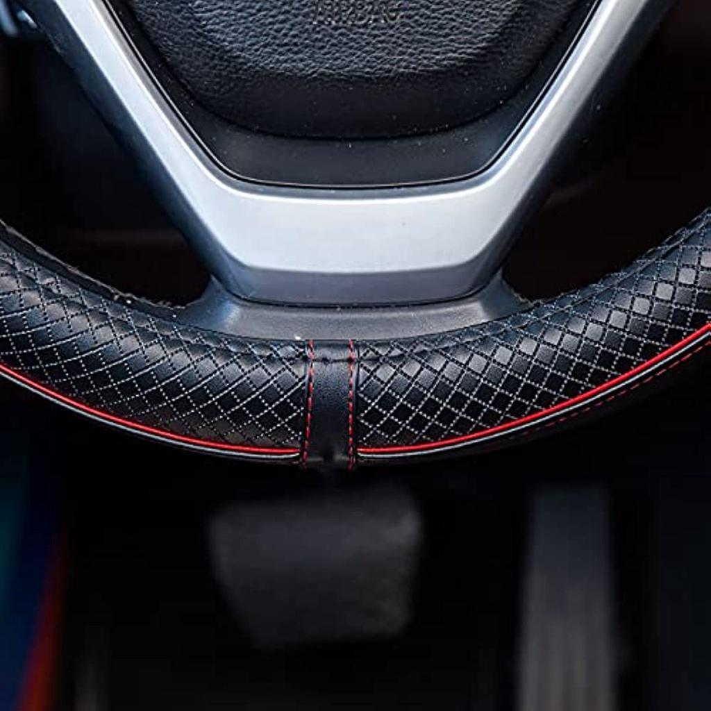 Couvre-volant automatique universel Couvre-volant robuste en cuir véritable 38 cm / 15 pouces Couvre-volant antidérapant Couvre-volant Pr