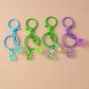 Cute Resin Shining Bear Keychain Jelly Key Ring for Women Girls Handbag Pendant DIY Kid's Jewelry Gift Accessories