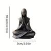 Alien Statue Meditation Yoga Alien Figure Resin Sculpture for Desktop Decor Home Indoor Outdoor Patio Lawn Yard Collectable Gift
