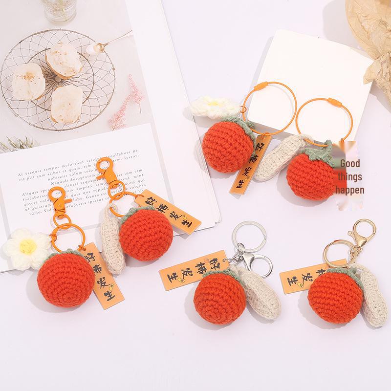Red Persimmon Keychain: A Charming Souvenir for Students and Girlfriends