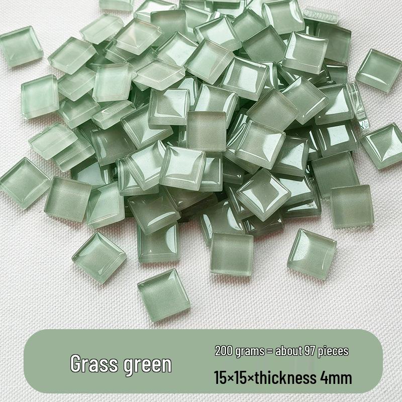 200g 1,5cm Transluzent 15mm Kristallmosaik DIY Handgemacht Buntes Glas Schnittpapier