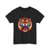 Fiery Roaring Tiger T-Shirt Retro Neon Tiger Head Shirt Streetwear Graphic Tee