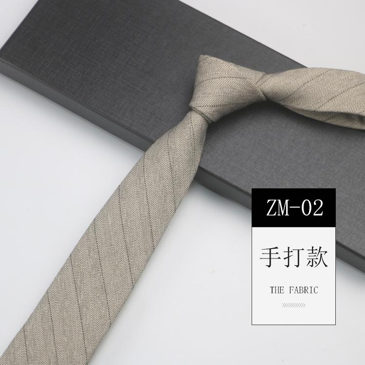 Wool Blended Tie Men'S And Women'S Casual British Striped Plaid Small Fragrant Style Photography Gentleman'S Hand Tie