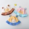 Cute Bear Baby Fisherman Cap Breathable Soft Cotton Infant Boy Girl Bucket Hat Casual Travel Sun Protection Toddler Sun Hats