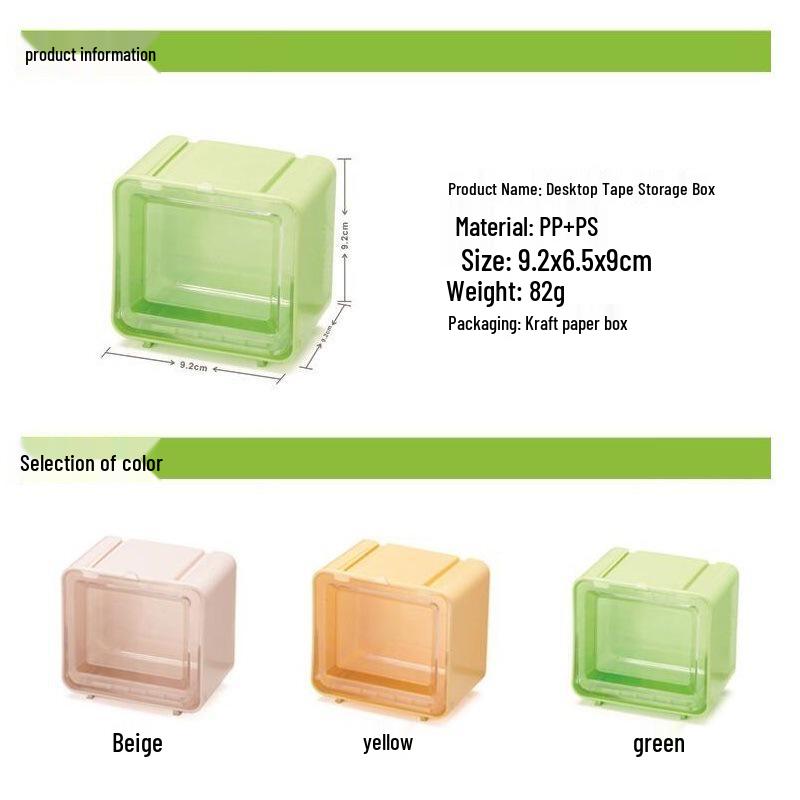 Transparent Washi Tape Cutter & Storage Box