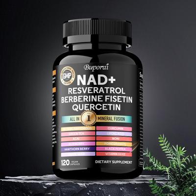 Liposomales NAD-Supplement. Langlebigkeitsformel NMN-Nahrungsergänzungsmittel Alternative. 120 Kapseln Fortgeschrittenes NAD+ Resveratrol