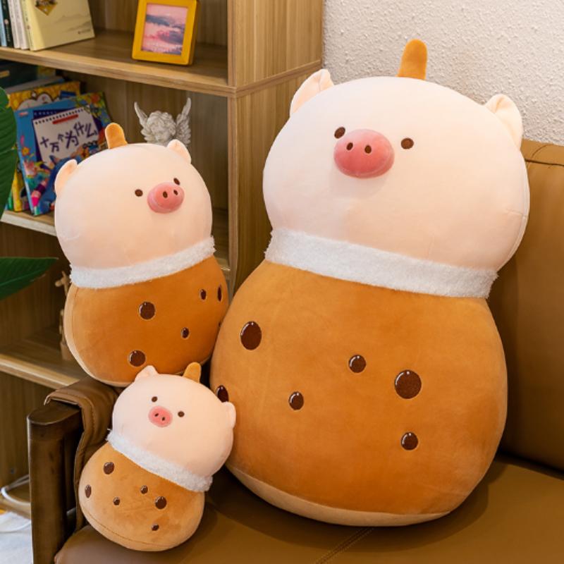 Pig Cartoon Cute Pulsh Doll Piggy Cosplay Stuffed Toy Pillow Cushion Decor Gift