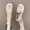 Sandals Soft Sole Hollow Mother Summer Hole Model Single Shoes Doudou Shoes Flat Bottom Breathable Pregnant Women Non-slip Loafers Shoes