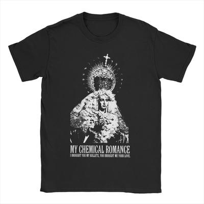 Camisetas para Hombre y Mujer Banda Mcr Rock Punk Novedad 100% Algodón Camiseta de Manga Corta Camisetas My Chemical Romance Tops Tallas Grandes