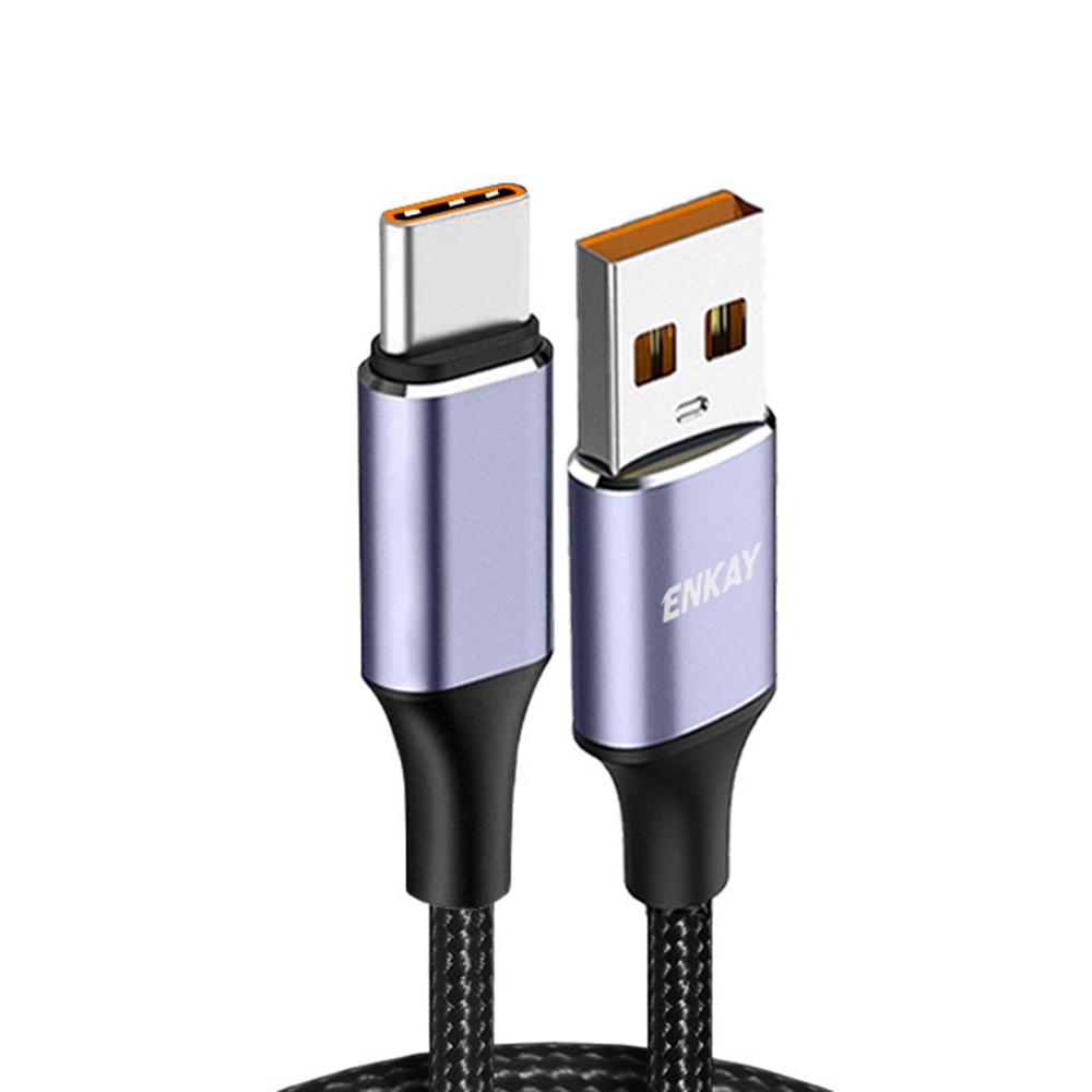 ENKAY 66W USB to Type-C Cable, 1m 6A Super Fast Charging Data Sync Cord