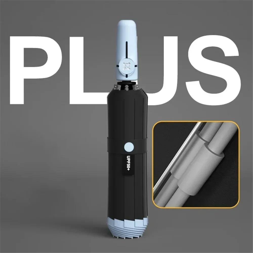 

Прочный автоматический зонт с УФ-блокировкой, большой складной зонт от солнца для мужчин и женщин, ветрозащитный зонт