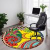 1pc Mandala Artwork Carpet, Round Non Slip Durable Large Size Office Carpet, Suitable for Office
