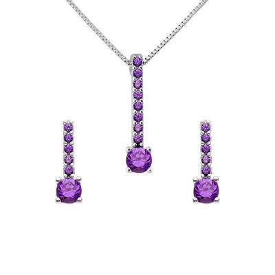 Evodie Set - Rhodium-plated 925 Sterling Silver