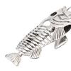 Fish Bone Necklace, Punk Street Style Hollow Fish Skeleton Pendant Design, Durable Alloy Chain for Women And Girls
