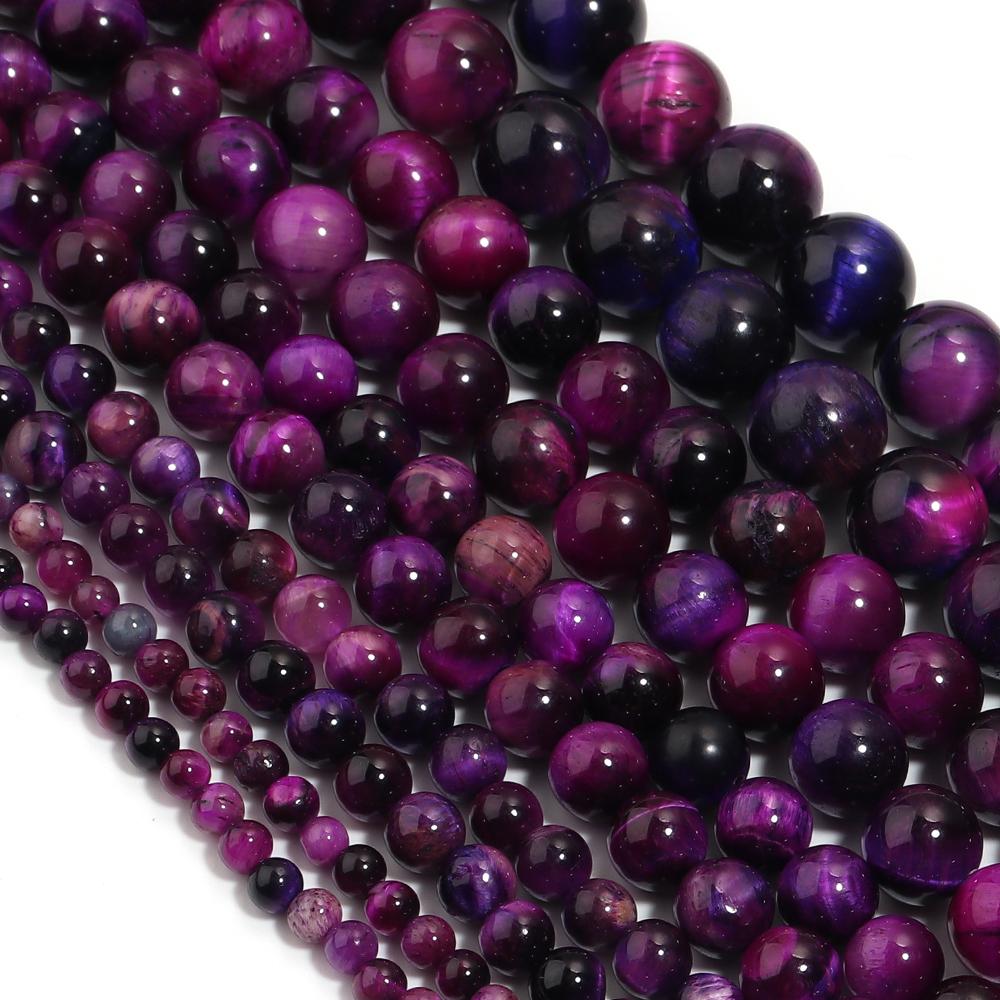 4 6 8 10 12 14mm Bunte Tigerauge Perlen Naturstein Perlen Runde Lose Abstandhalter Perlen Für Schmuckherstellung DIY Zubehör