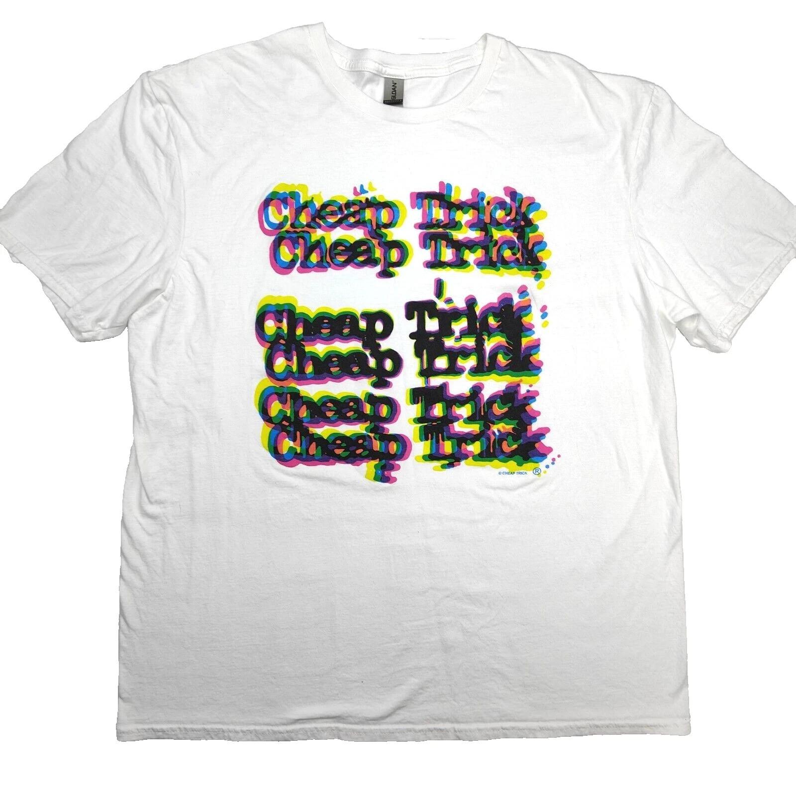 CHEAP TRICK shirt Adult White ! Band Merch Music Retro Big Logo Rock M