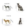 Resin Cheetah Decor Figurine With Antique Finish For Living Room Or Desk