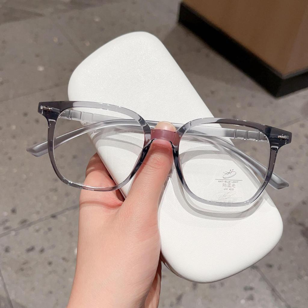 Fashion Internet Celebrity Plain Polygonal Black Frame TR90 Glasses Frame Danyang Men and Women Can Wear Myopia Glasses