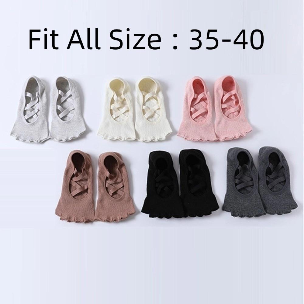 1 Pair Full Five Finger Five Finger Yoga Socks Cross Strap Five Finger Sport Socks  Yoga