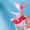 600ml Creative Antler Sippy Cup Water Bottle with Straw Portable Kids Leakproof Jug Outdoor Sports Bottles Children's Drinkware