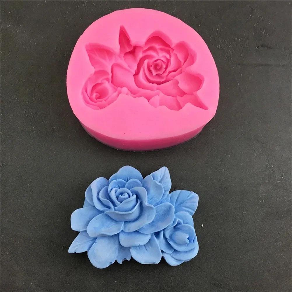 DIY Handmade Soap Gypsum Resin Molds 3D Gardenia Plumeria Flower Silicone Candle Mold Chocolate Cake Baking Tool Wedding Gifts