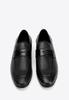 Wittchen Men's Leather Moccasins With Herringbone Pattern Black Black Genuine Leather