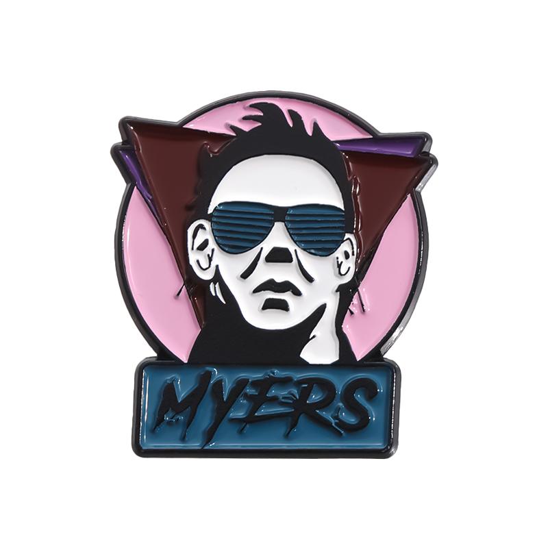 

Эмалевые значки «Роли в кино» Пользовательские Броши «Хэллоуинский убийца» Значки на лацкан Панк Готическая Бижутерия Подарок для друзей