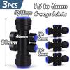1/2" OD-15mm PE Hose Irrigation Water Tube 15 To 6mm Quick Connect Joint Tee Taps Ball Valve Adapter Garden Micro Drip Fittings