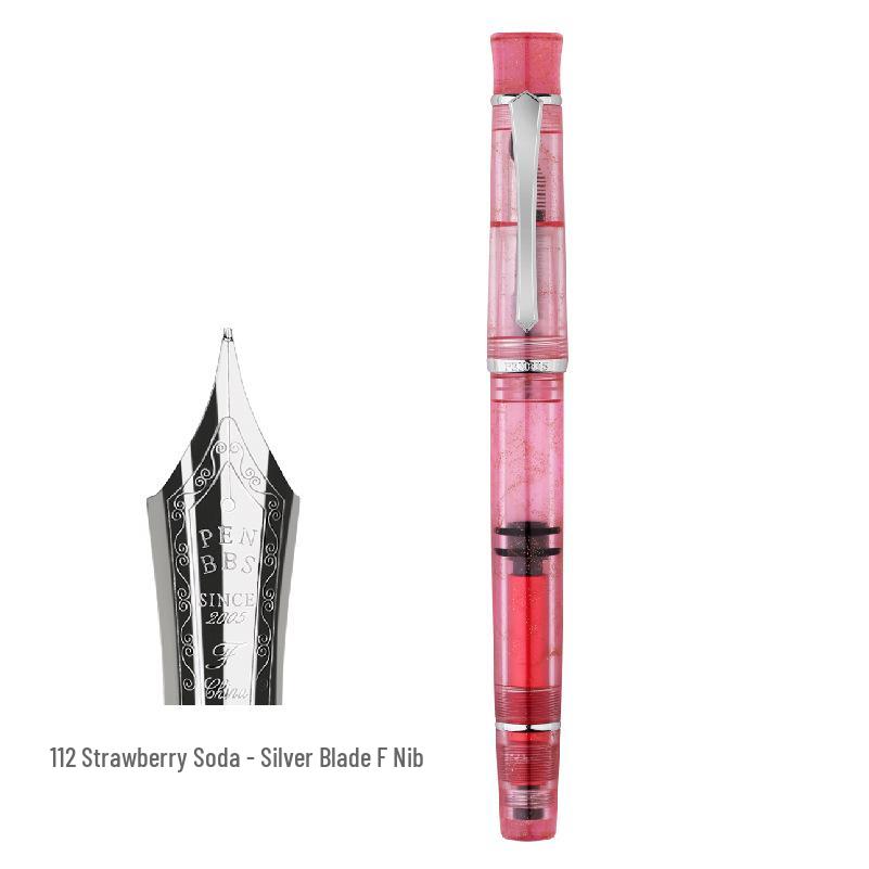 PENBBS 495 Piston Fountain Pen - Large Capacity Transparent Acrylic Unisex Writing Pen