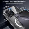 For iPhone 16 Pro Max Magnetic Case TPU+Acrylic Clear Phone Back Cover